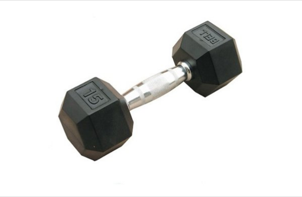 NF-D009 Rubber hex dumbbell